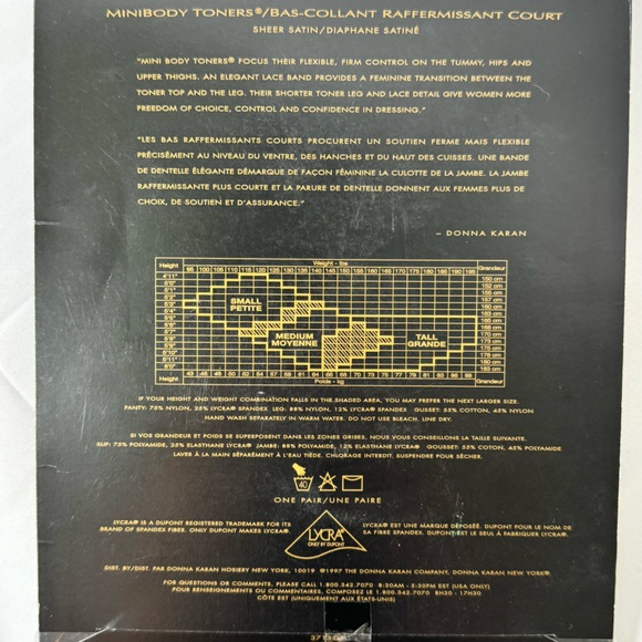 Donna Karan Hosiery Pantyhose Bundle small petite in chocolate, navy, and black - Picture 4 of 8